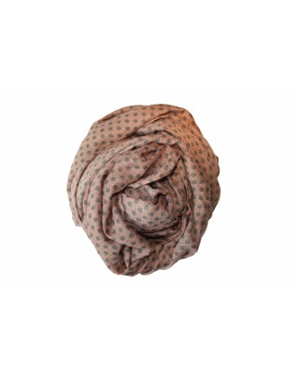 Rosa scarf with gray dots